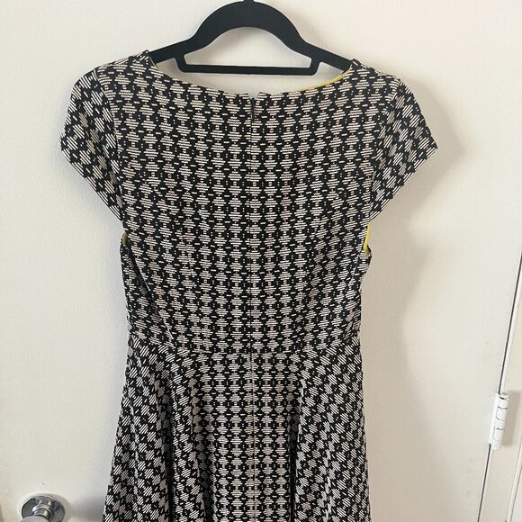 Anthropologie Maeve Jacquard Circle Dress in Black/White - Size 2 - Picture 2 of 4